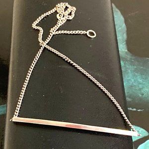 Vintage - and timeless - signed sterling bar necklace